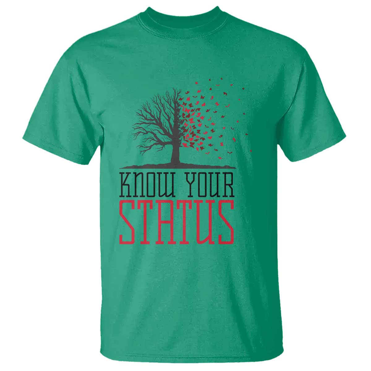 HIV Support Month T Shirt Know Your Status Prevention Fighter Gift