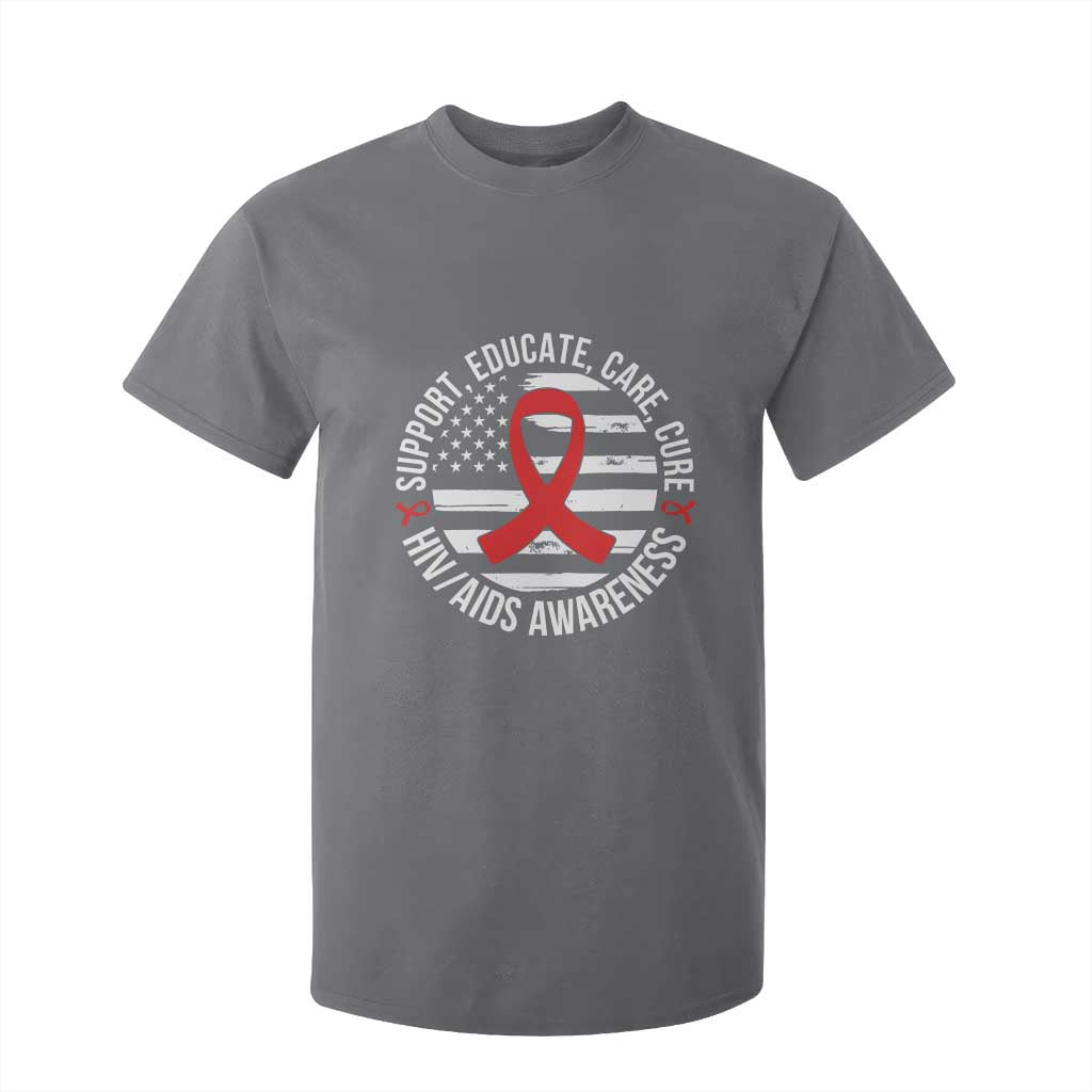 Support Educate Care Cure HIV Support Month Gift T Shirt For Kid