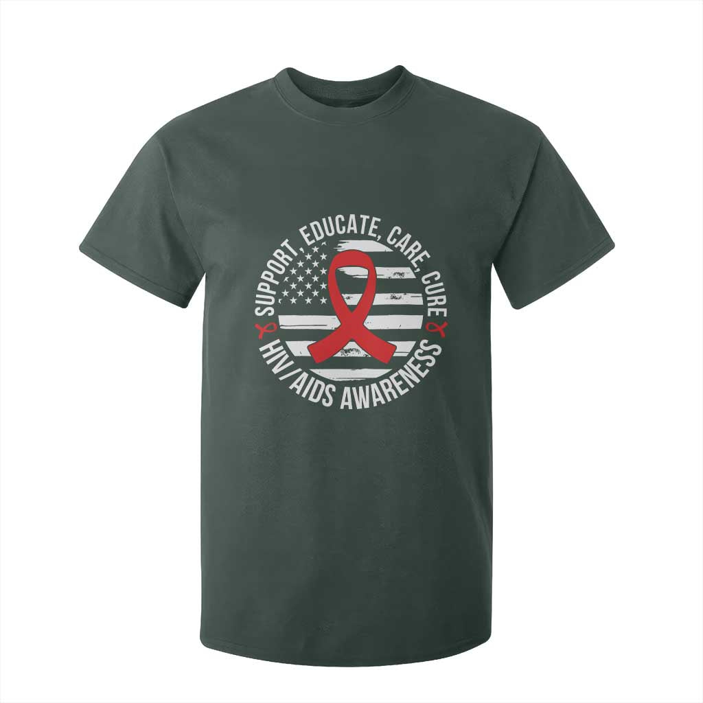 Support Educate Care Cure HIV Support Month Gift T Shirt For Kid