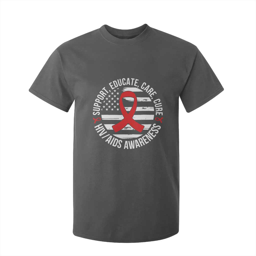 Support Educate Care Cure HIV Support Month Gift T Shirt For Kid