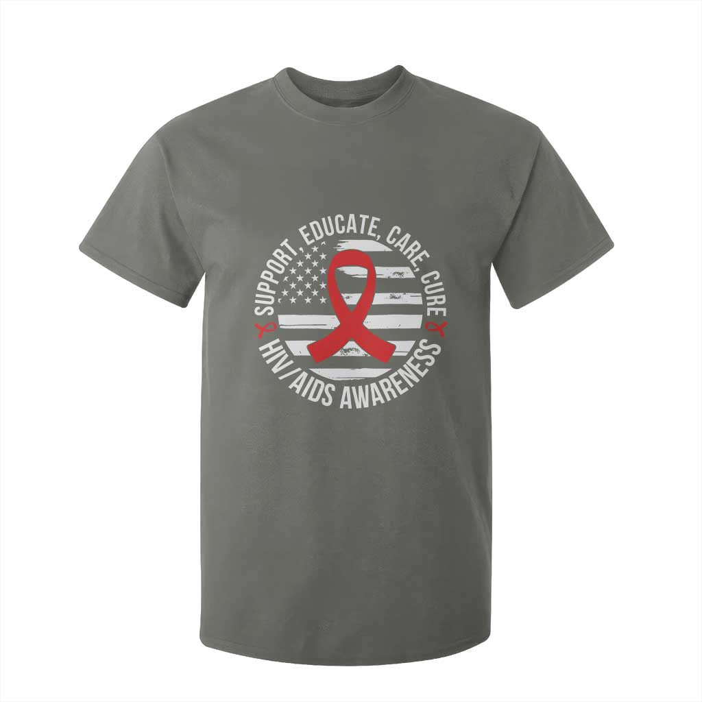 Support Educate Care Cure HIV Support Month Gift T Shirt For Kid