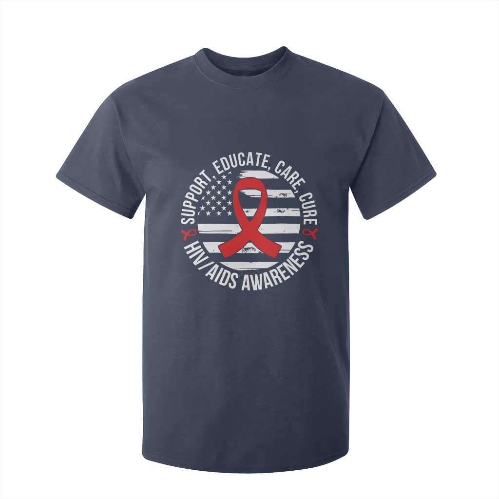 Support Educate Care Cure HIV Support Month Gift T Shirt For Kid