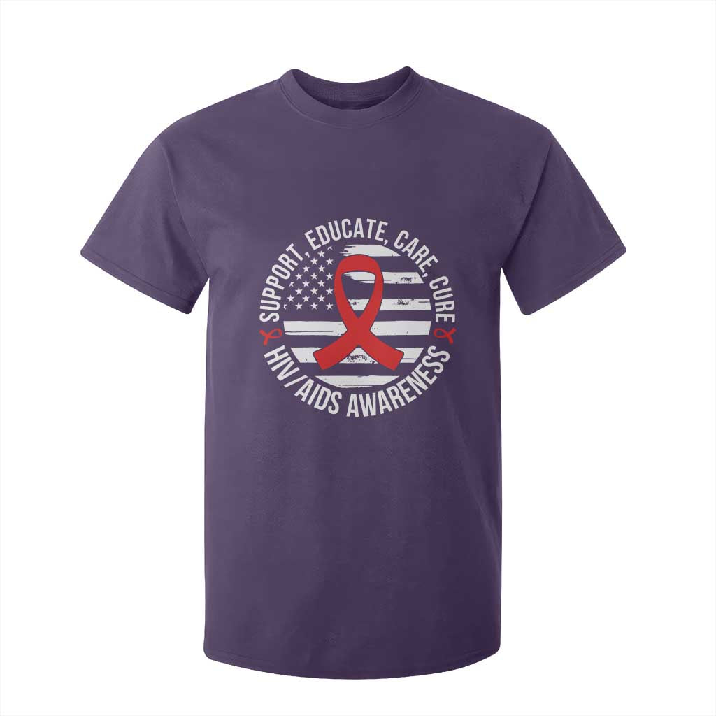 Support Educate Care Cure HIV Support Month Gift T Shirt For Kid