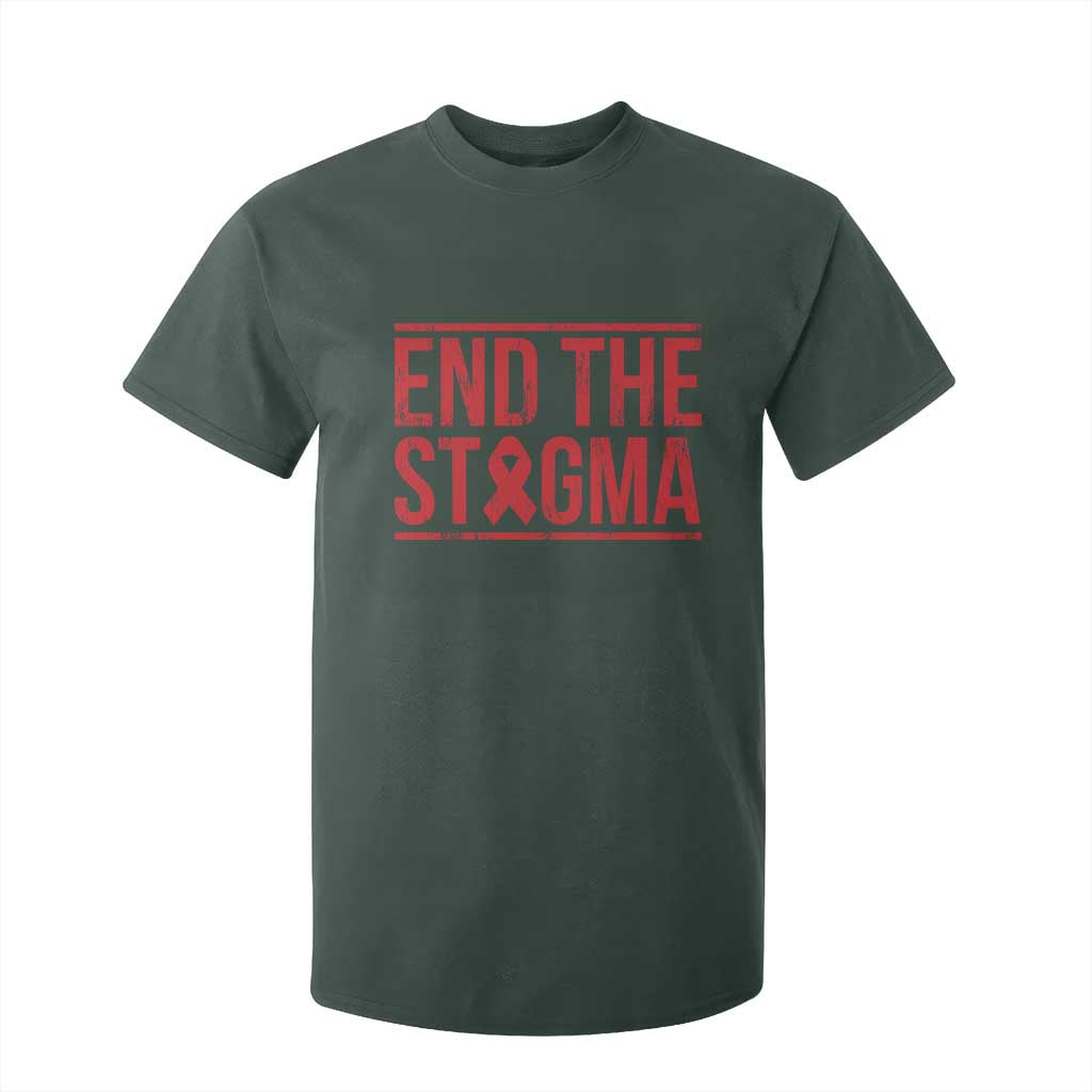 HIV Support End The Stigma T Shirt For Kid Empowerment Gift