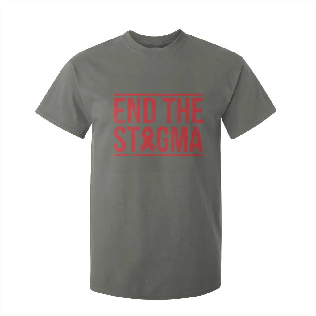 HIV Support End The Stigma T Shirt For Kid Empowerment Gift