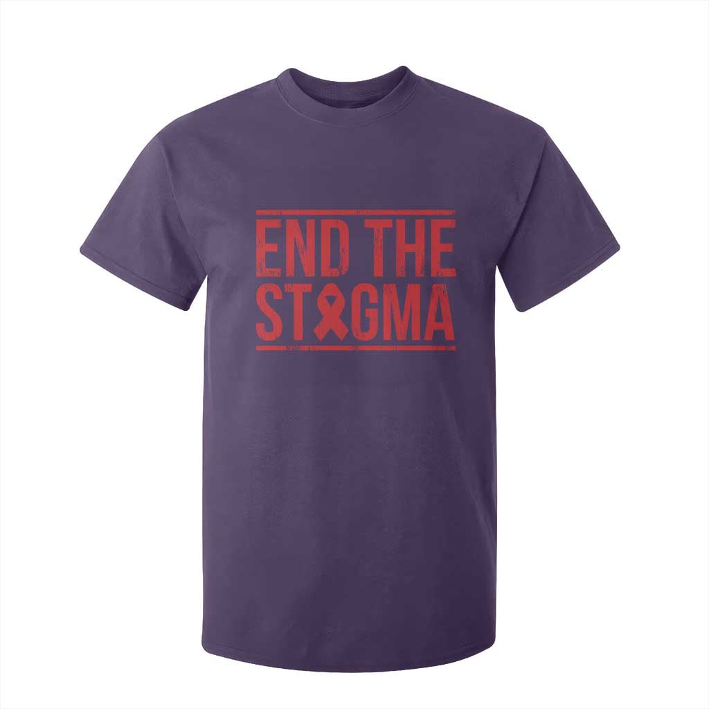 HIV Support End The Stigma T Shirt For Kid Empowerment Gift
