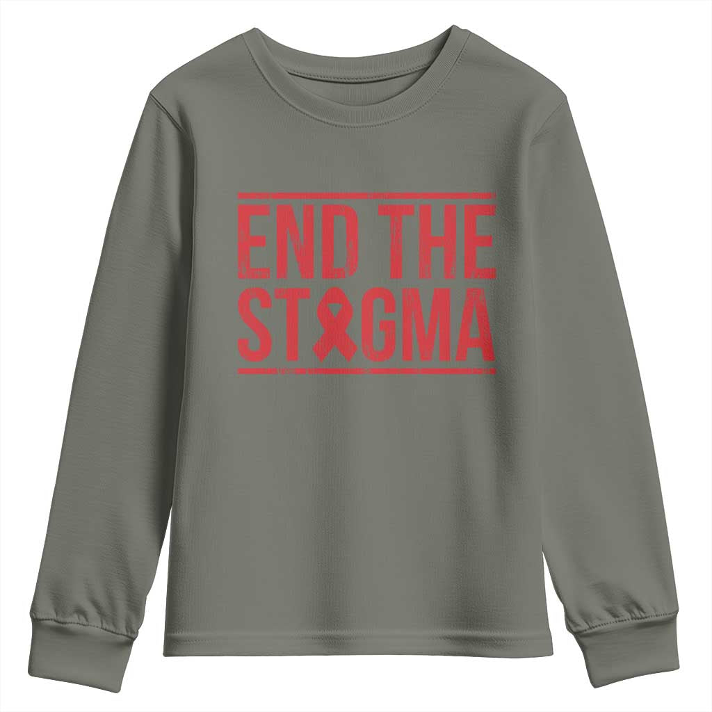 HIV Support End The Stigma Youth Sweatshirt Empowerment Gift