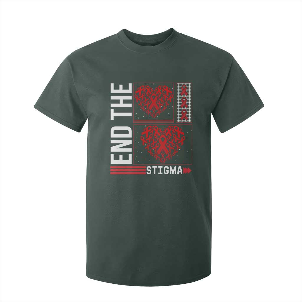 HIV Support End The Stigma T Shirt For Kid World AIDS Day Gift
