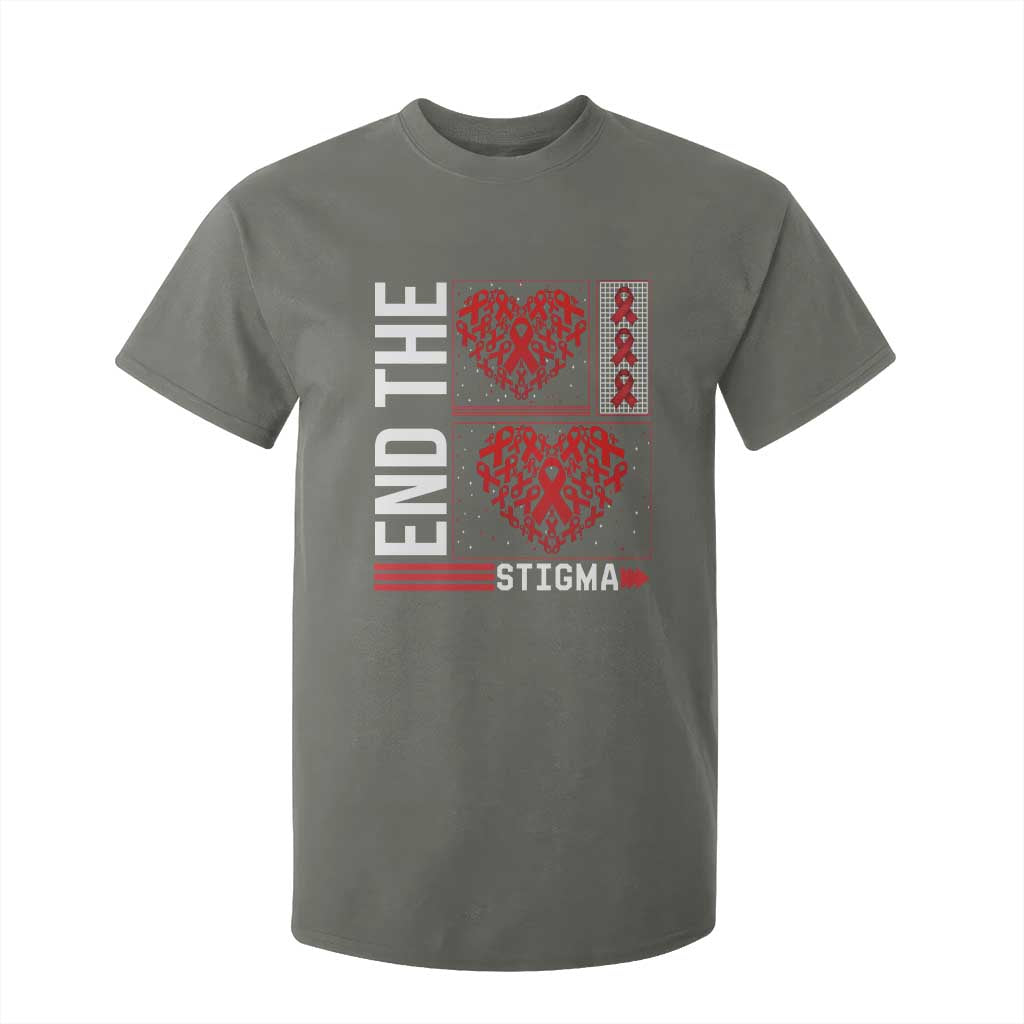 HIV Support End The Stigma T Shirt For Kid World AIDS Day Gift
