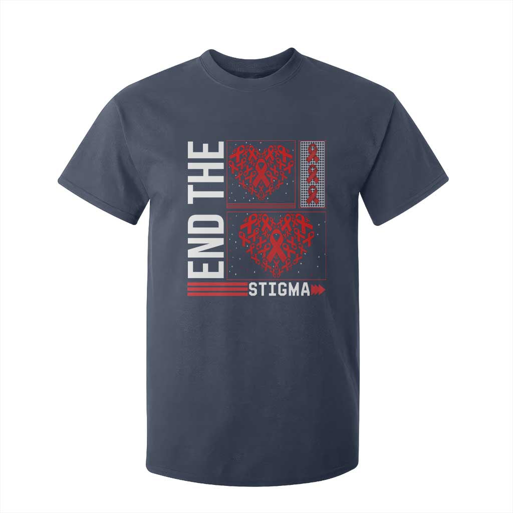 HIV Support End The Stigma T Shirt For Kid World AIDS Day Gift