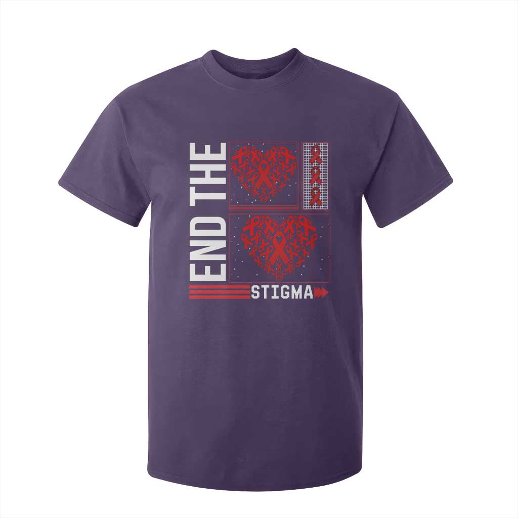 HIV Support End The Stigma T Shirt For Kid World AIDS Day Gift