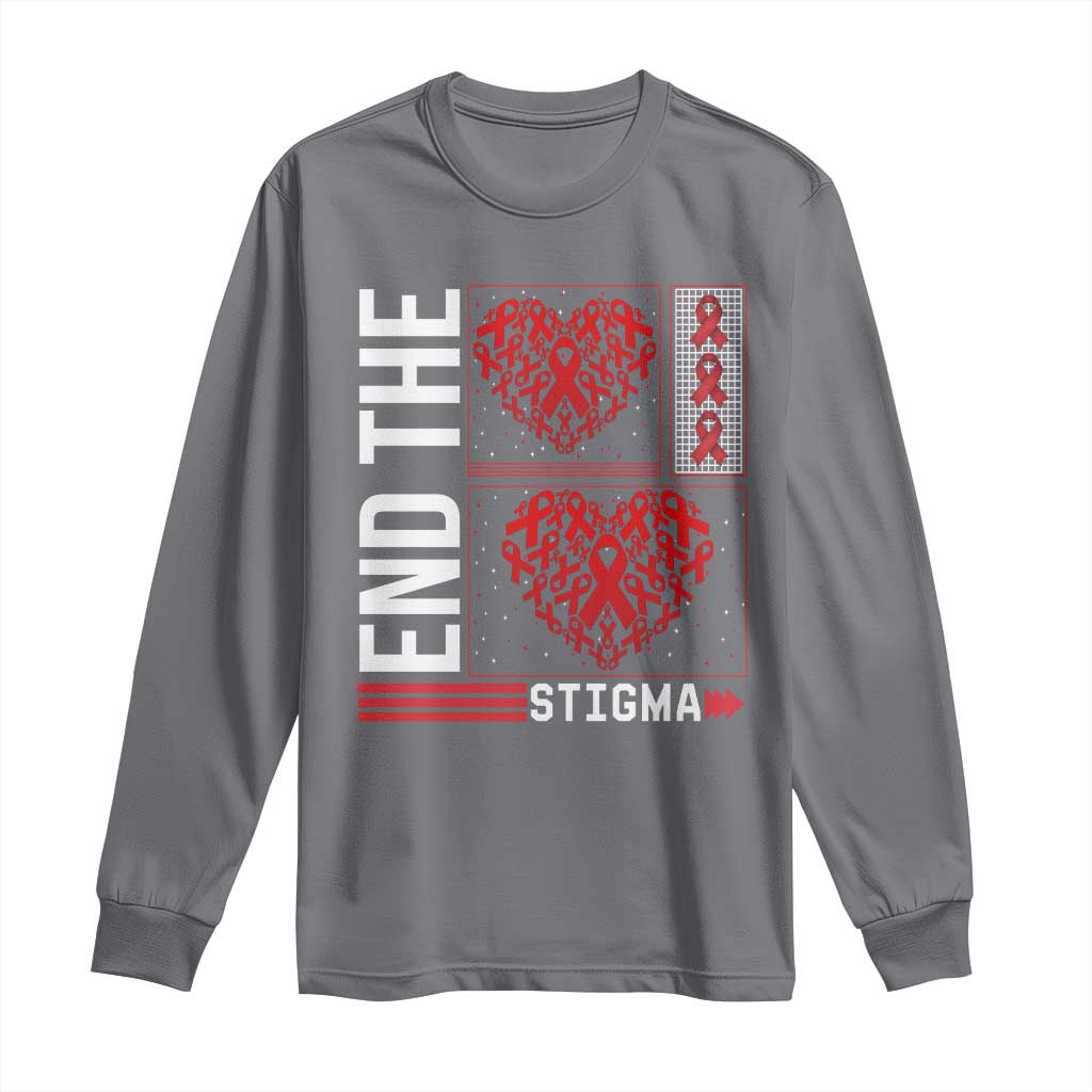 HIV Support End The Stigma Long Sleeve Shirt World AIDS Day Gift