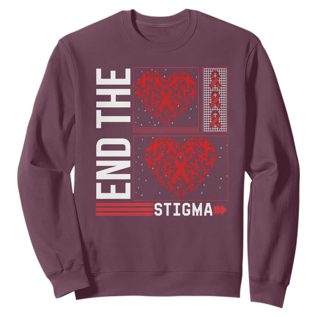 HIV Support End The Stigma Sweatshirt World AIDS Day Gift