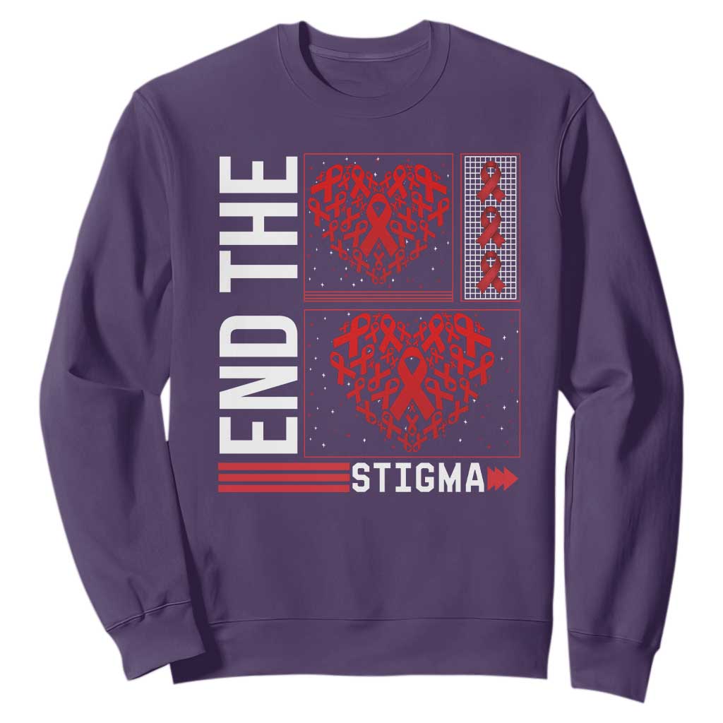 HIV Support End The Stigma Sweatshirt World AIDS Day Gift