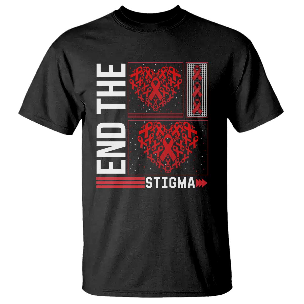 HIV Support End The Stigma T Shirt World AIDS Day Gift