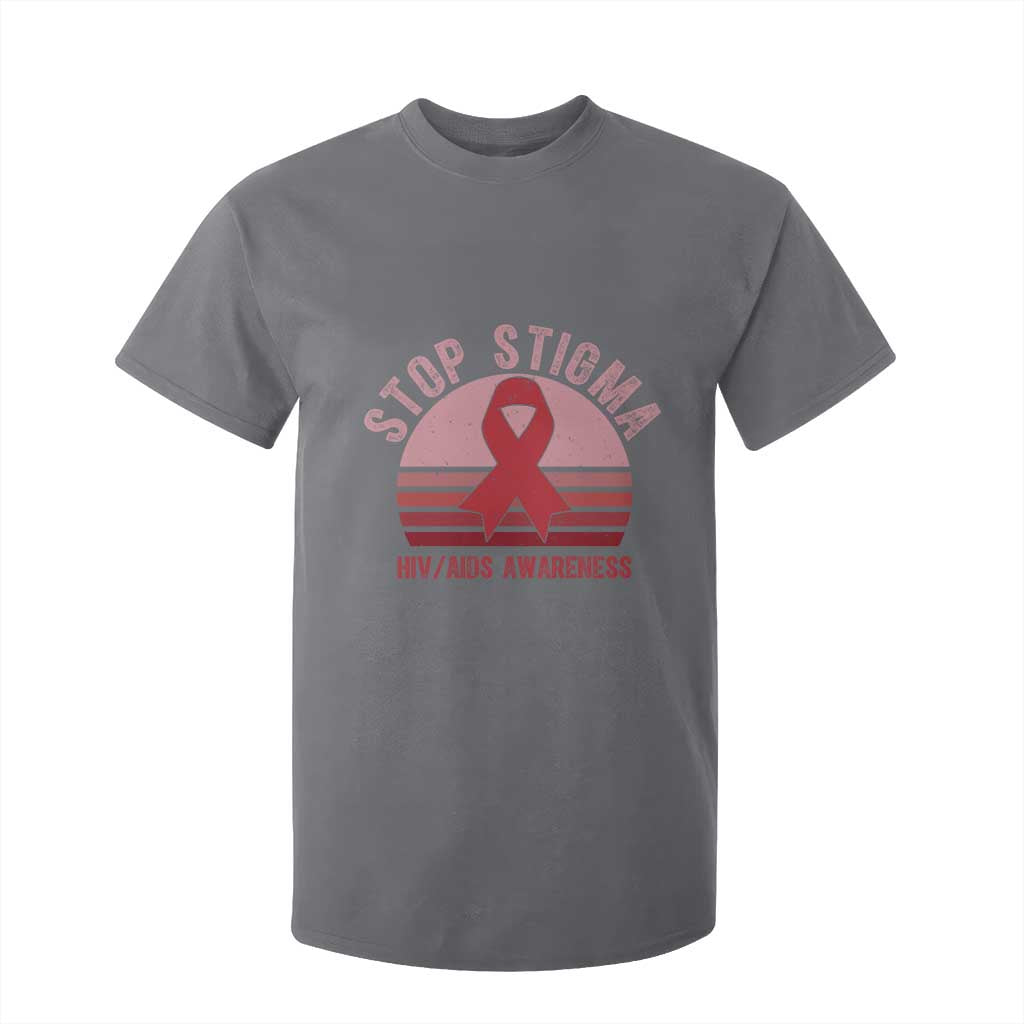 Stop The Stigma HIV Support T Shirt For Kid World AIDS Day Gift