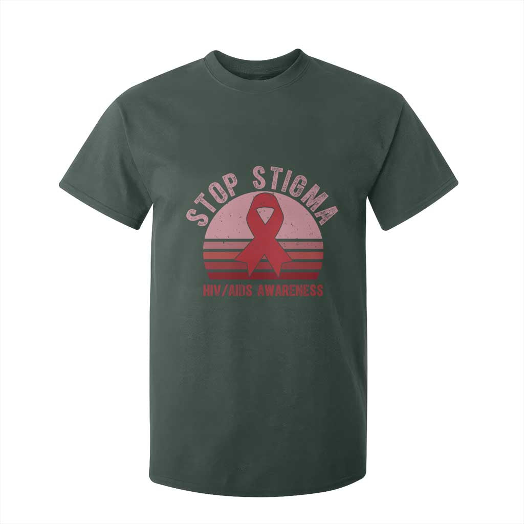 Stop The Stigma HIV Support T Shirt For Kid World AIDS Day Gift