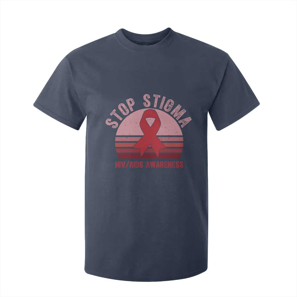 Stop The Stigma HIV Support T Shirt For Kid World AIDS Day Gift