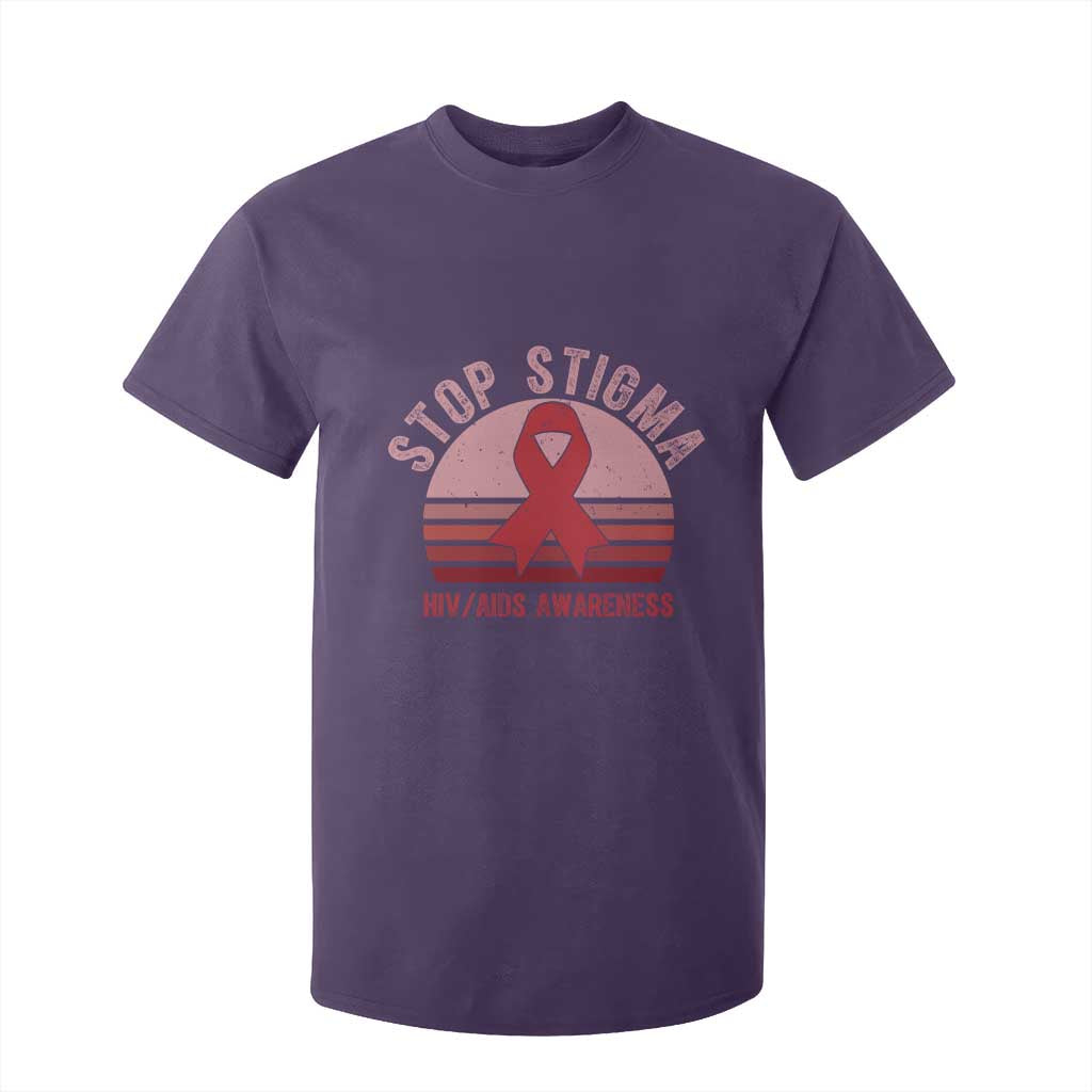 Stop The Stigma HIV Support T Shirt For Kid World AIDS Day Gift
