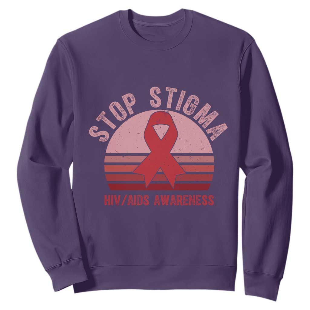 Stop The Stigma HIV Support Sweatshirt World AIDS Day Gift