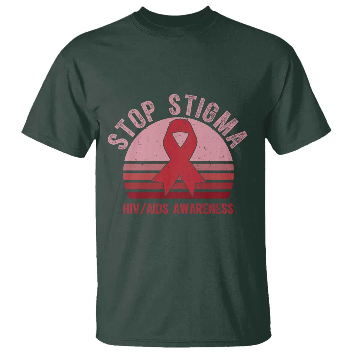 Stop The Stigma HIV Support T Shirt World AIDS Day Gift