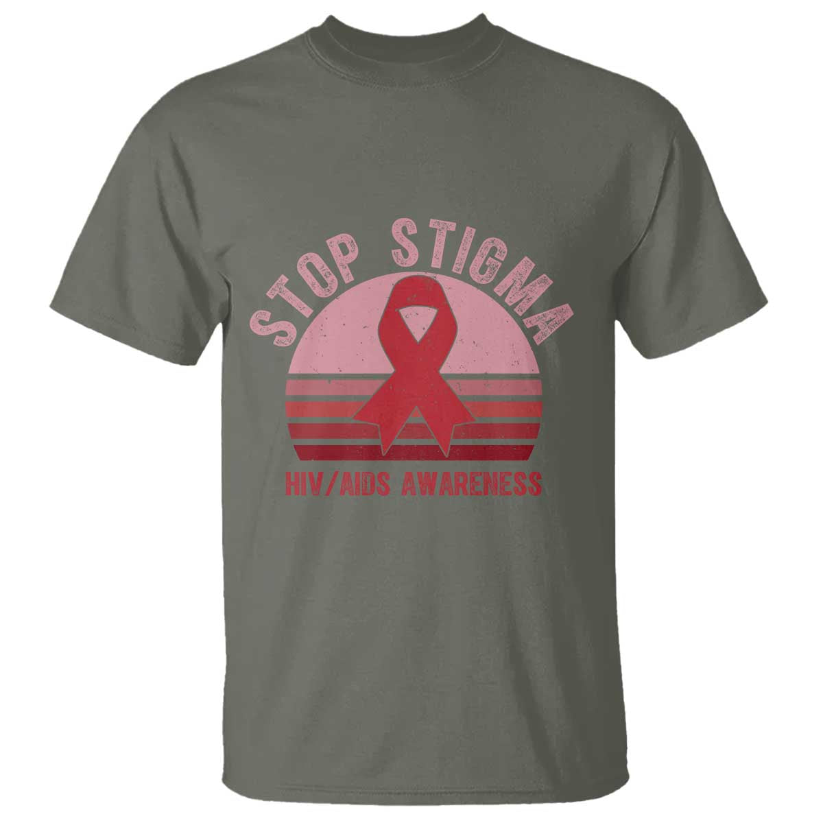 Stop The Stigma HIV Support T Shirt World AIDS Day Gift