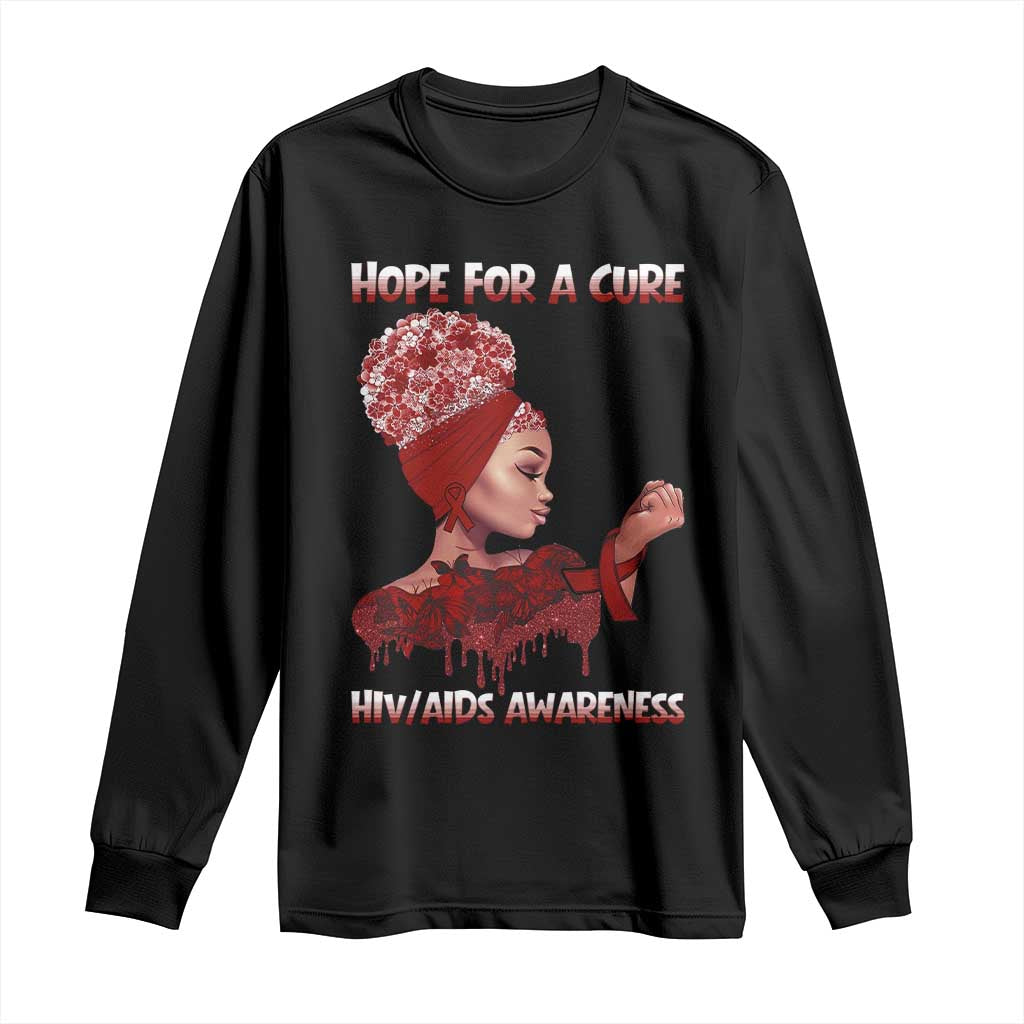 Hope For A Cure HIV Support Squad Gift Long Sleeve Shirt