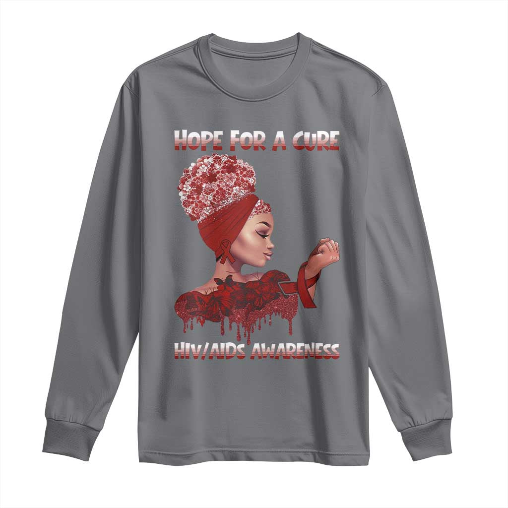 Hope For A Cure HIV Support Squad Gift Long Sleeve Shirt
