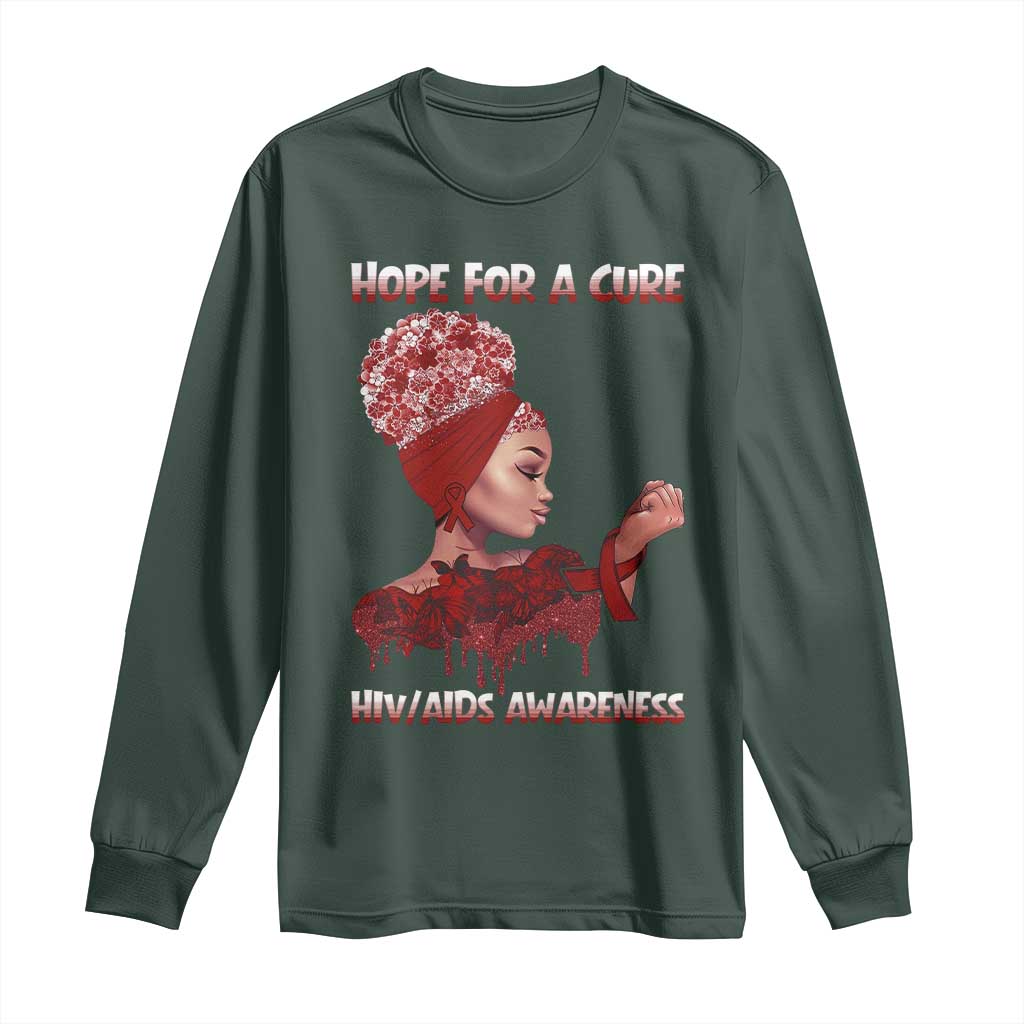 Hope For A Cure HIV Support Squad Gift Long Sleeve Shirt
