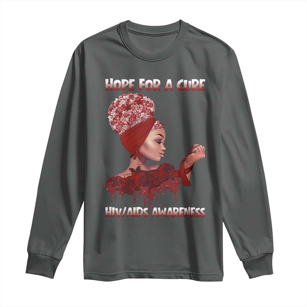 Hope For A Cure HIV Support Squad Gift Long Sleeve Shirt