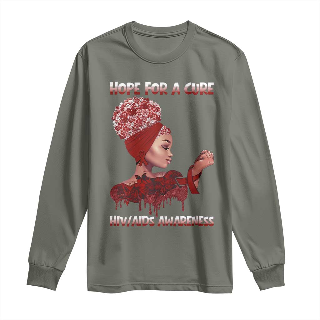 Hope For A Cure HIV Support Squad Gift Long Sleeve Shirt