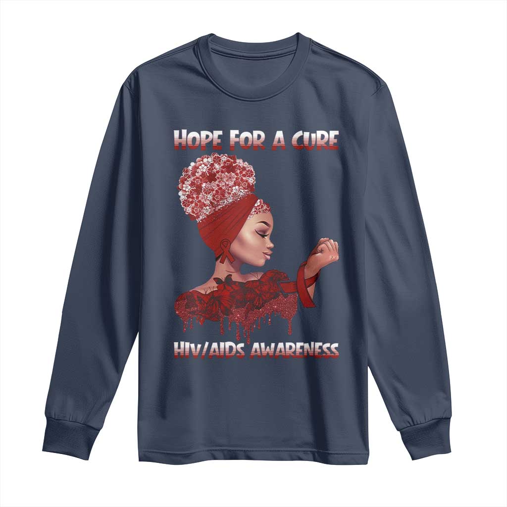 Hope For A Cure HIV Support Squad Gift Long Sleeve Shirt