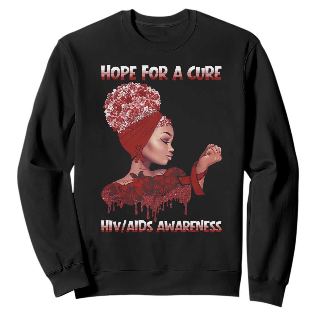 Hope For A Cure HIV Support Squad Gift Sweatshirt