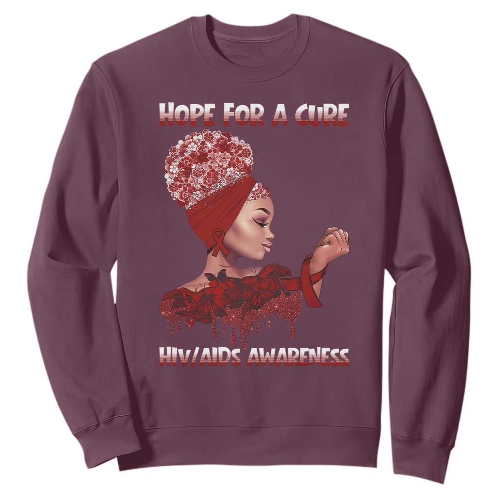 Hope For A Cure HIV Support Squad Gift Sweatshirt