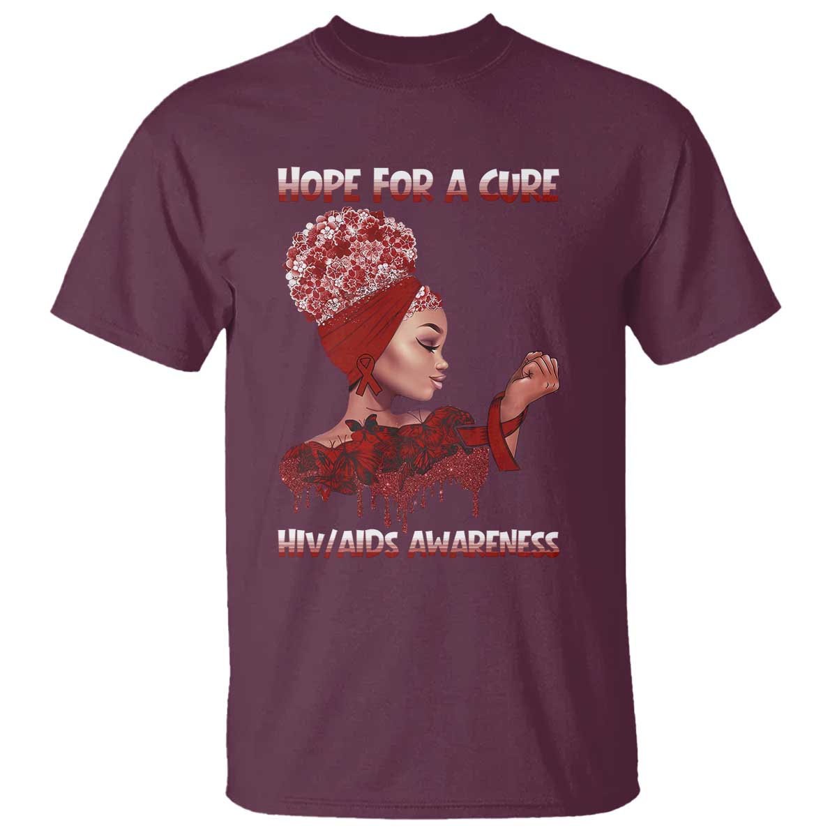 Hope For A Cure HIV Support Squad Gift T Shirt