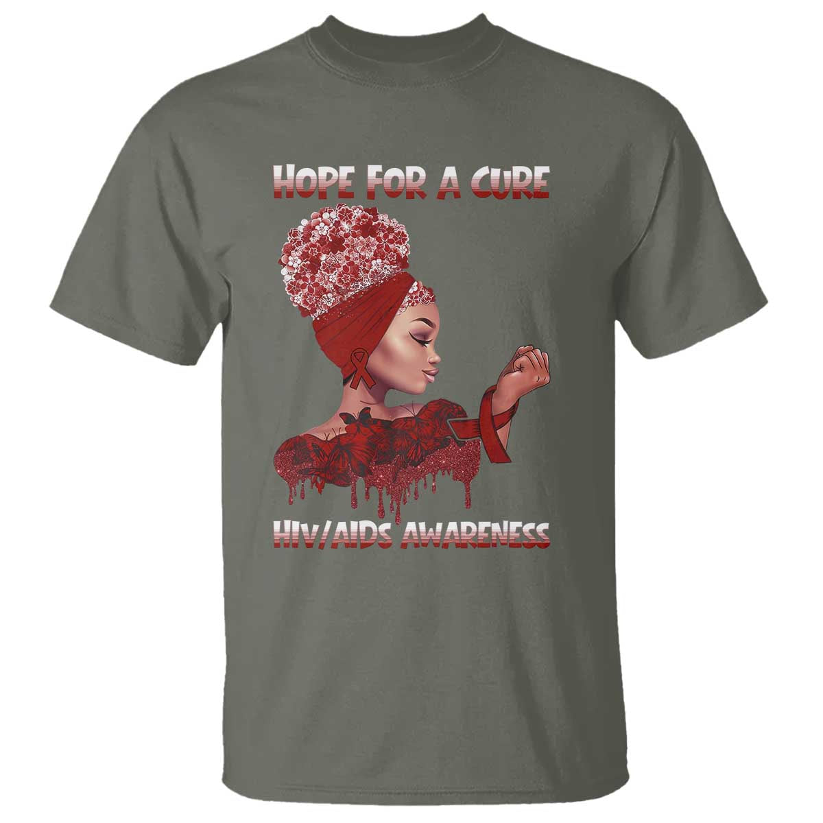 Hope For A Cure HIV Support Squad Gift T Shirt