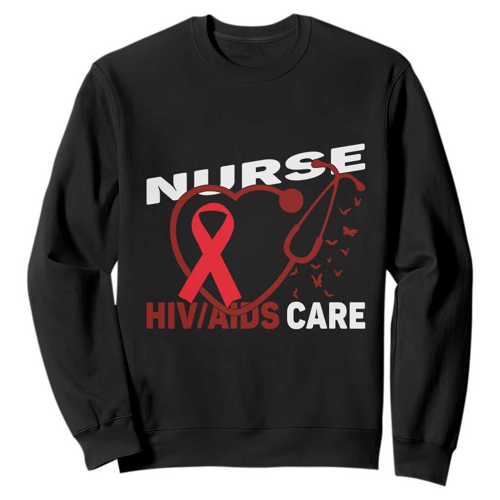 Healthcare Hero HIV AIDS Care Nurse Gift Sweatshirt