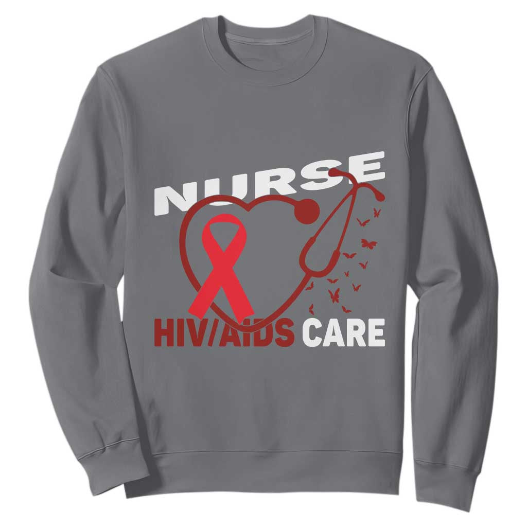 Healthcare Hero HIV AIDS Care Nurse Gift Sweatshirt