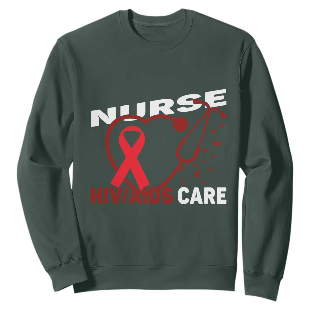 Healthcare Hero HIV AIDS Care Nurse Gift Sweatshirt