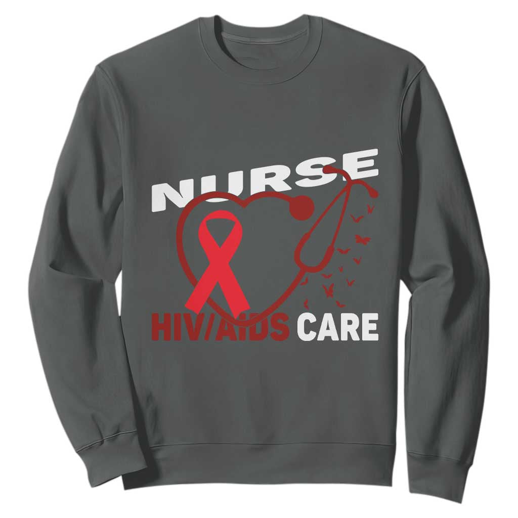 Healthcare Hero HIV AIDS Care Nurse Gift Sweatshirt