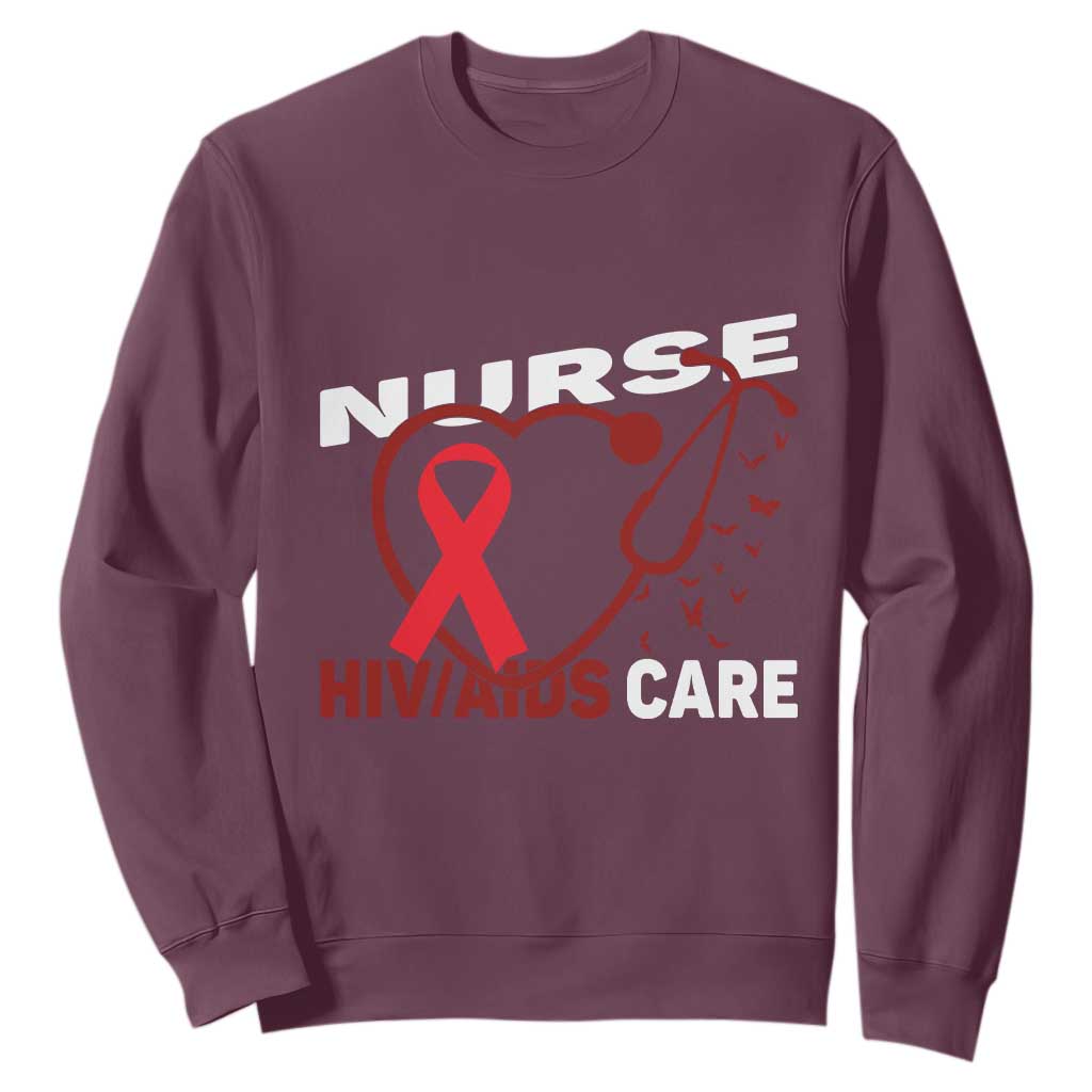 Healthcare Hero HIV AIDS Care Nurse Gift Sweatshirt