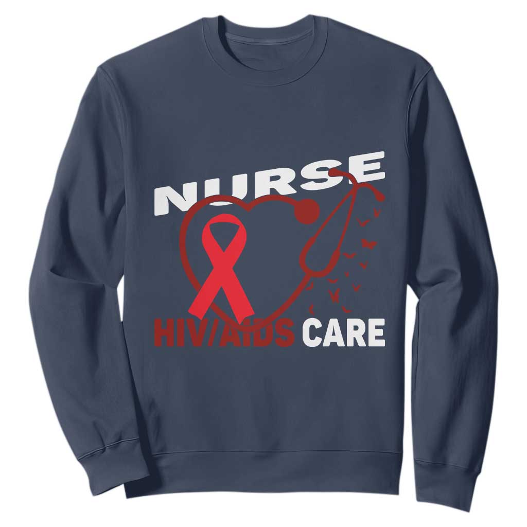 Healthcare Hero HIV AIDS Care Nurse Gift Sweatshirt