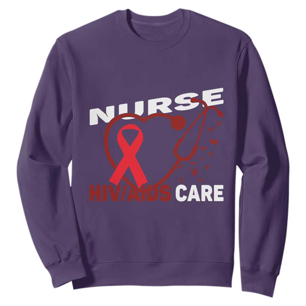 Healthcare Hero HIV AIDS Care Nurse Gift Sweatshirt