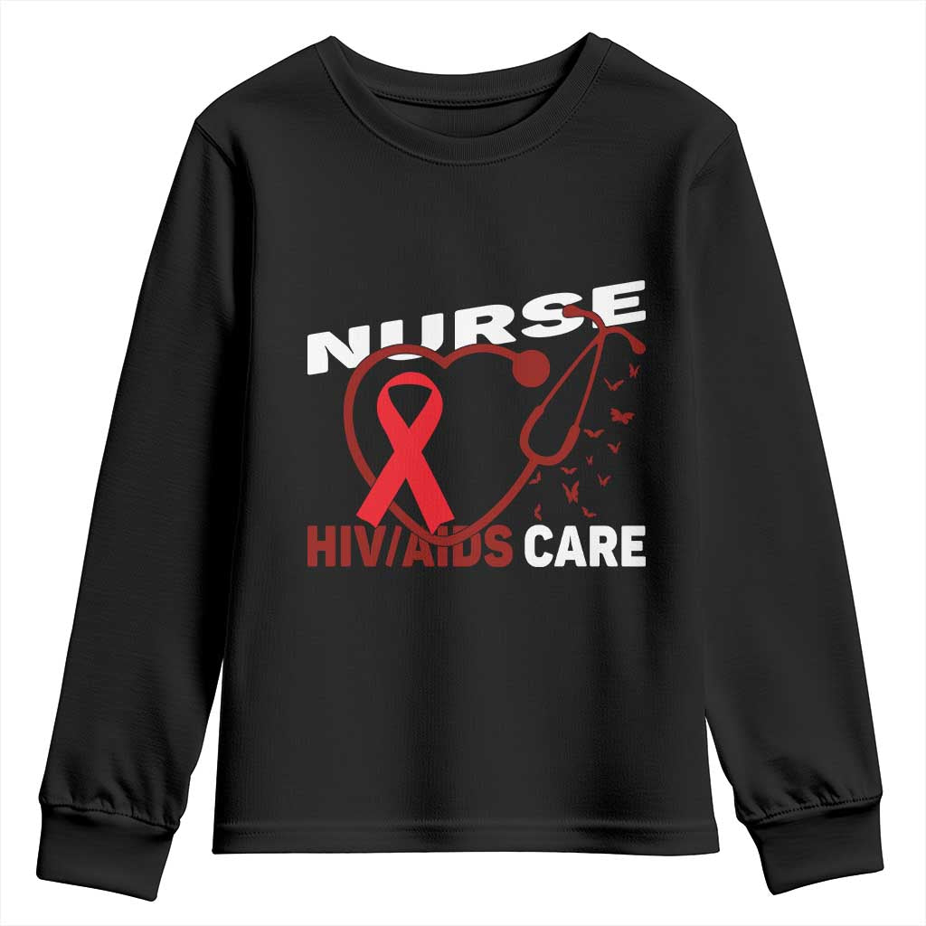 Healthcare Hero HIV AIDS Care Nurse Gift Youth Sweatshirt
