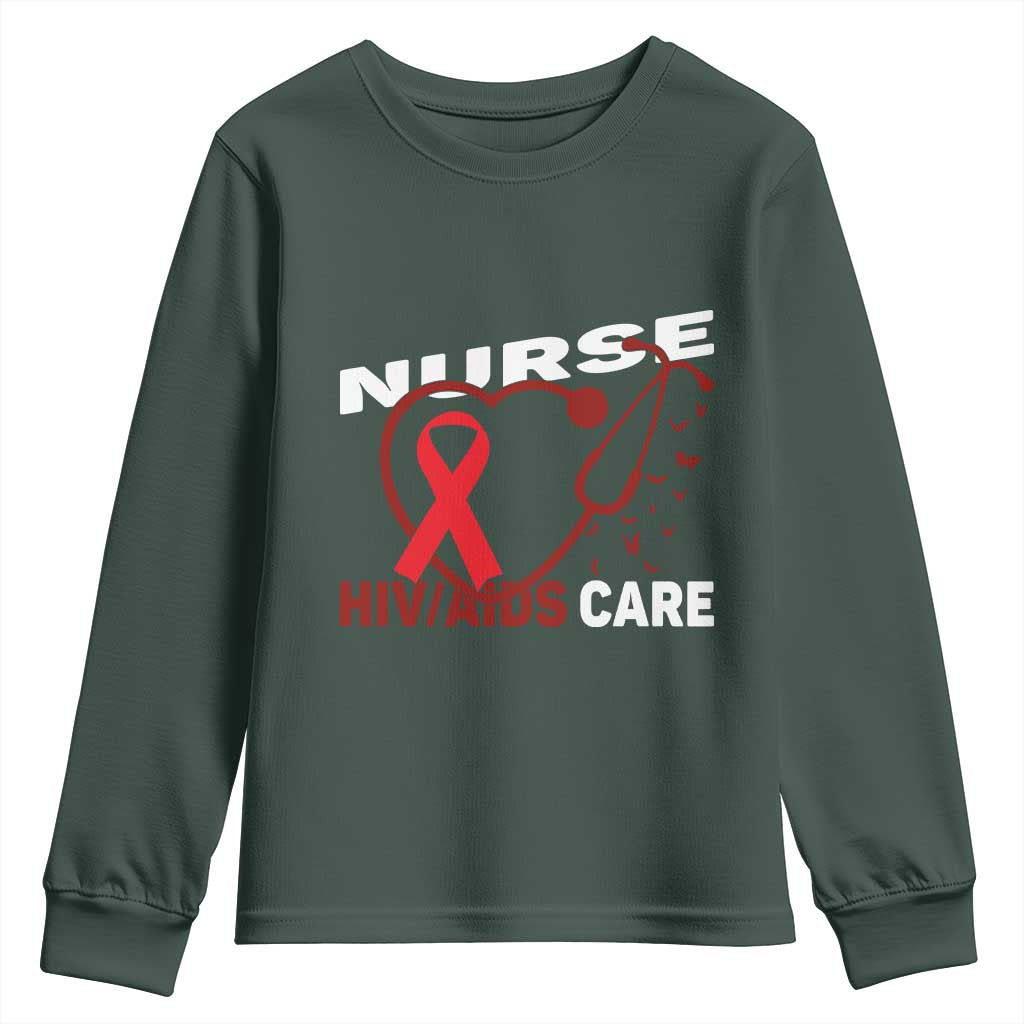 Healthcare Hero HIV AIDS Care Nurse Gift Youth Sweatshirt