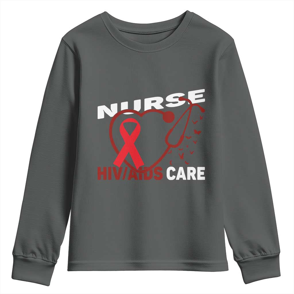 Healthcare Hero HIV AIDS Care Nurse Gift Youth Sweatshirt