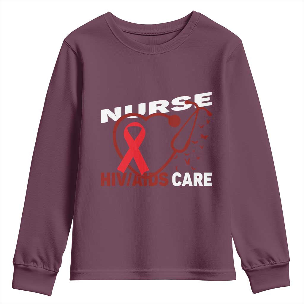 Healthcare Hero HIV AIDS Care Nurse Gift Youth Sweatshirt
