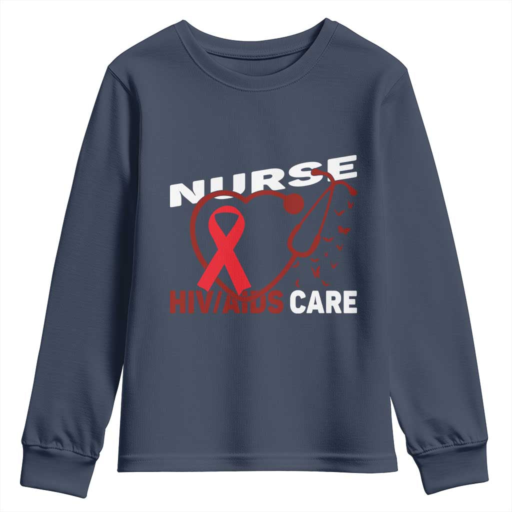 Healthcare Hero HIV AIDS Care Nurse Gift Youth Sweatshirt