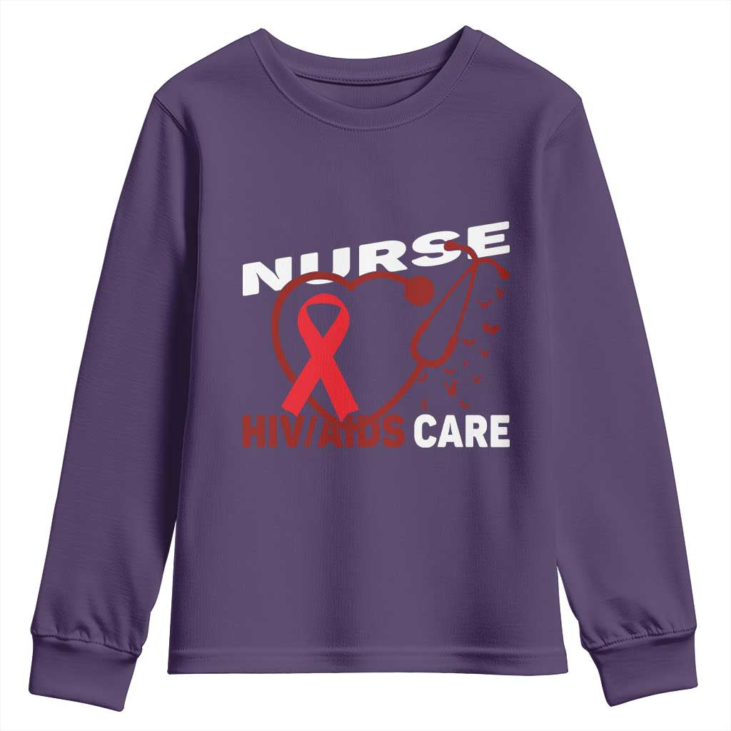 Healthcare Hero HIV AIDS Care Nurse Gift Youth Sweatshirt