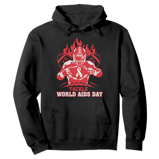 AIDS Support Hoodie Ribbon HIV Tackle Football Gift